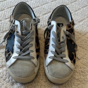 Golden Goose- Super- Star in Leopard print leather- Size- 37
